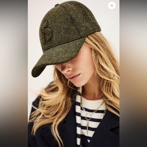 NEW Ba&sh Bash Hugo embroidered baseball cap in green